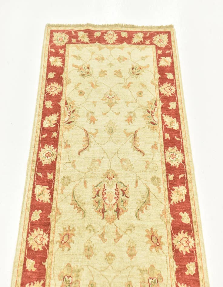 Detail image of  2' 8 x 9' 3  Hand Knotted Peshawar Ziegler Runner Rug