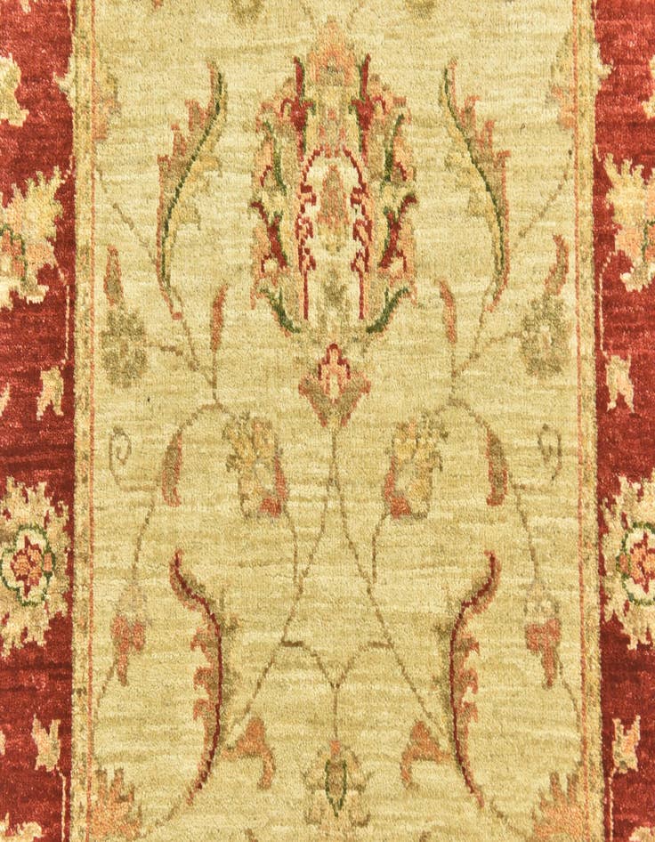Detail image of  2' 8 x 9' 3  Hand Knotted Peshawar Ziegler Runner Rug