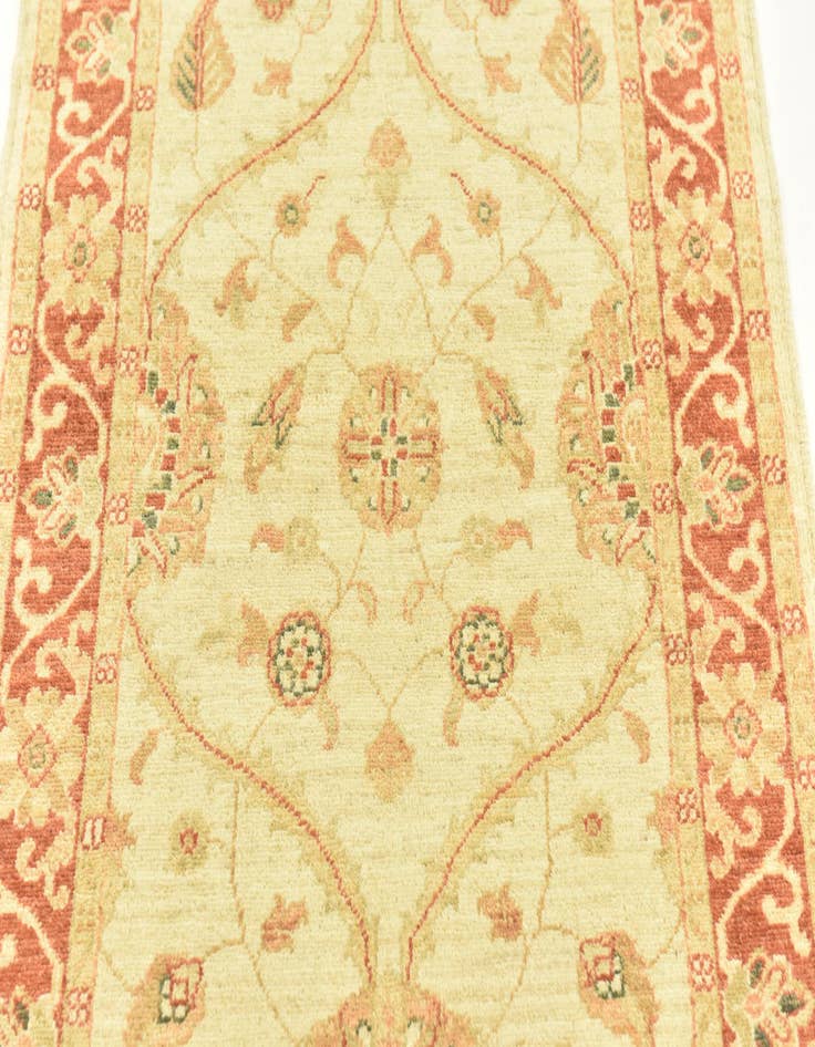 Detail image of  2' 8 x 9' 7  Hand Knotted Peshawar Ziegler Runner Rug