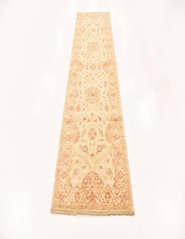 Detail image of  2' 10 x 9' 7  Hand Knotted Peshawar Ziegler Runner Rug