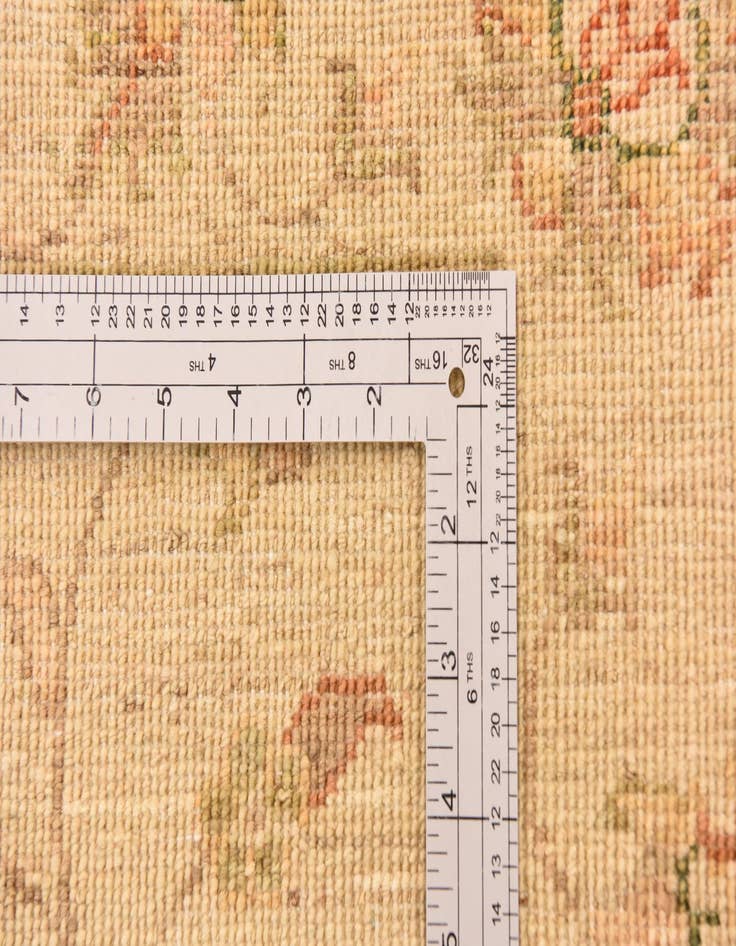 Detail image of  3' x 9' 10  Hand Knotted Peshawar Ziegler Runner Rug