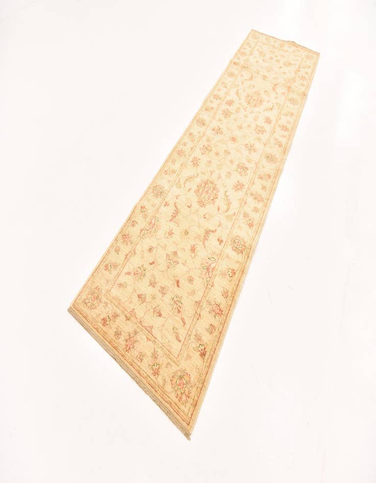 Detail image of  3' x 9' 10  Hand Knotted Peshawar Ziegler Runner Rug