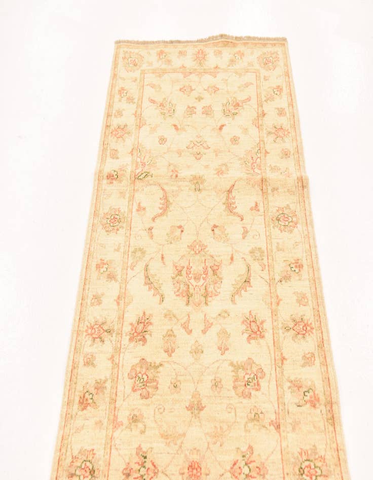 Detail image of  3' x 9' 10  Hand Knotted Peshawar Ziegler Runner Rug