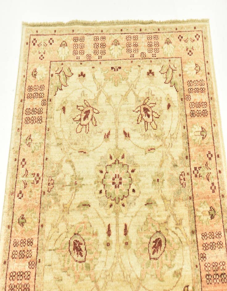 Detail image of  2' 7 x 9' 6  Hand Knotted Peshawar Ziegler Runner Rug