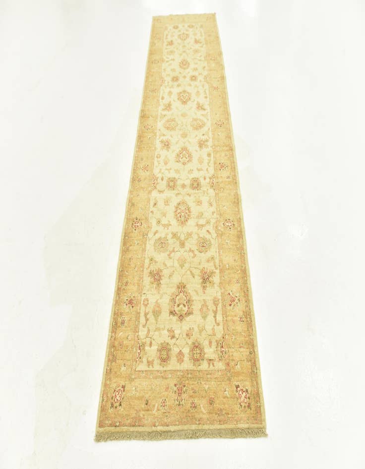 Detail image of  2' 10 x 9' 9  Hand Knotted Peshawar Ziegler Runner Rug