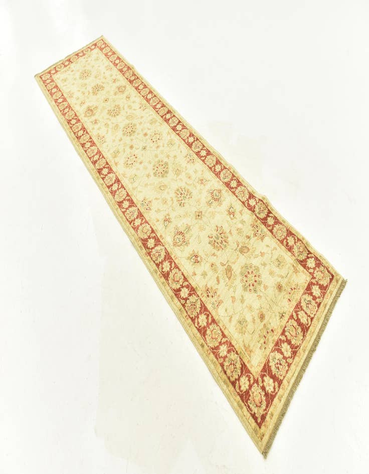 Detail image of  2' 8 x 9' 6  Hand Knotted Peshawar Ziegler Runner Rug