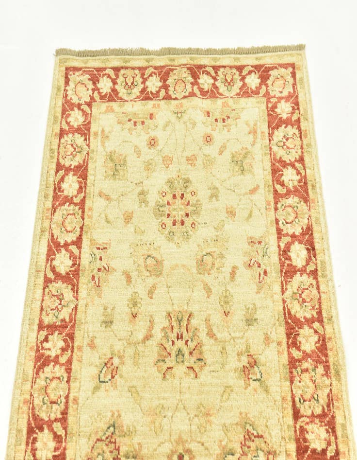 Detail image of  2' 8 x 9' 6  Hand Knotted Peshawar Ziegler Runner Rug