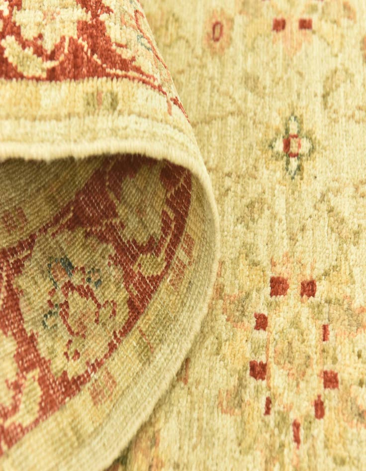 Detail image of  2' 8 x 9' 6  Hand Knotted Peshawar Ziegler Runner Rug
