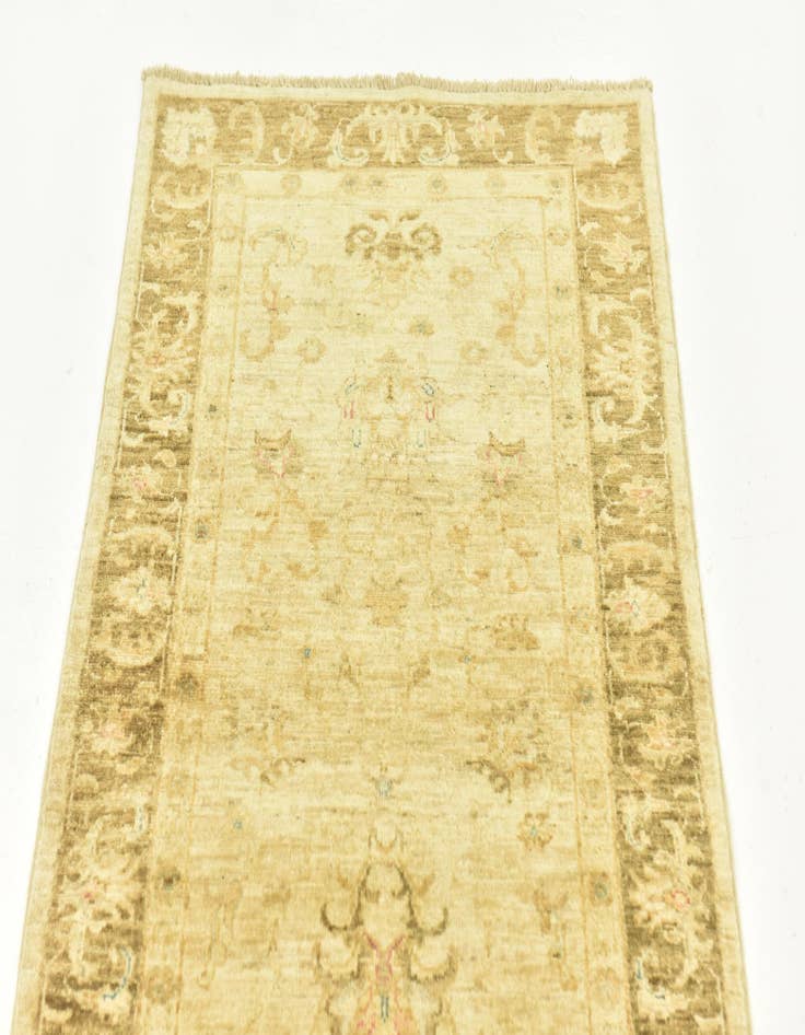 Detail image of  2' 6 x 9' 9  Hand Knotted Peshawar Ziegler Runner Rug