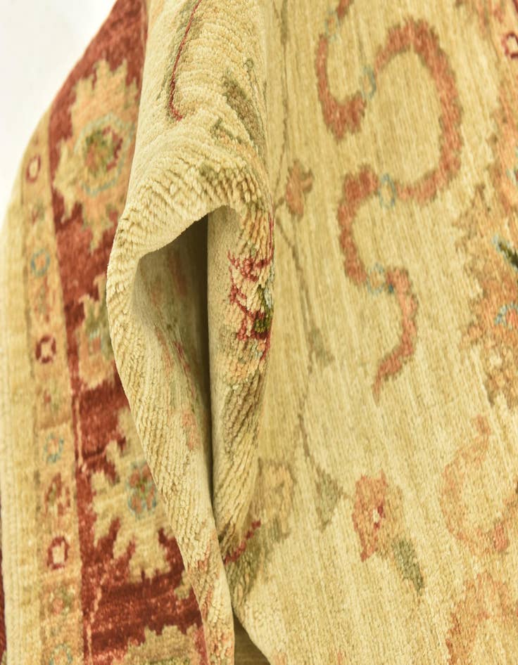 Detail image of  3' x 9' 7  Hand Knotted Peshawar Ziegler Runner Rug