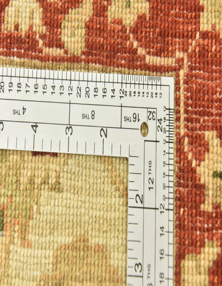 Detail image of  3' x 9' 7  Hand Knotted Peshawar Ziegler Runner Rug