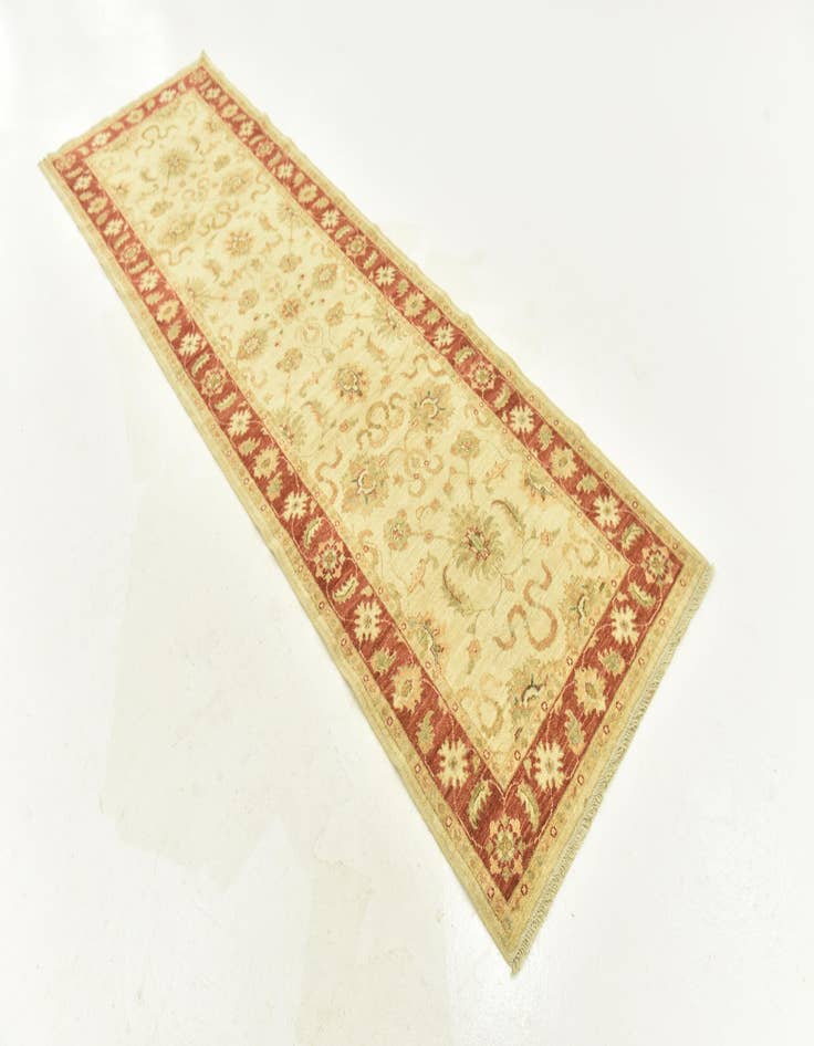 Detail image of  3' x 9' 7  Hand Knotted Peshawar Ziegler Runner Rug