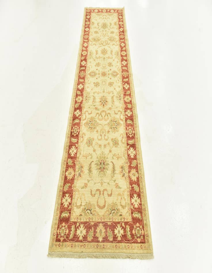 Detail image of  3' x 9' 7  Hand Knotted Peshawar Ziegler Runner Rug