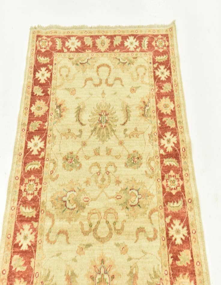 Detail image of  3' x 9' 7  Hand Knotted Peshawar Ziegler Runner Rug