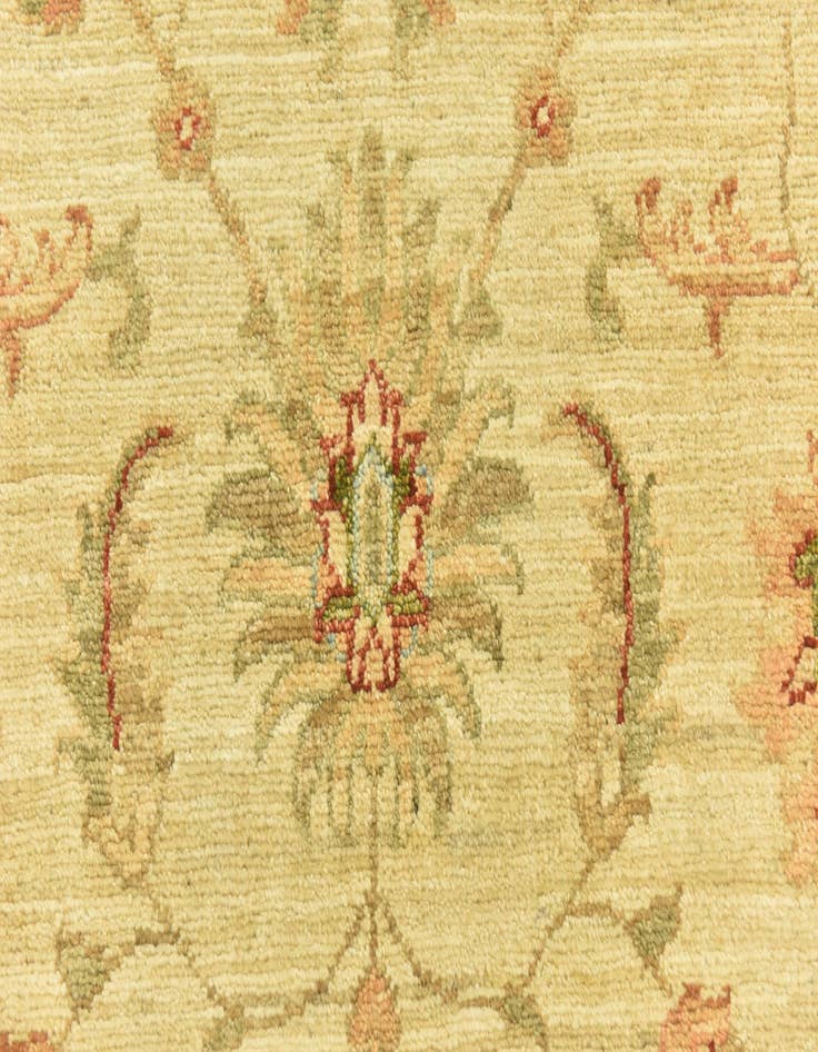 Detail image of  3' x 9' 7  Hand Knotted Peshawar Ziegler Runner Rug