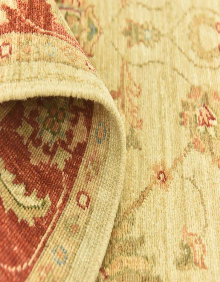 Detail image of  3' x 9' 7  Hand Knotted Peshawar Ziegler Runner Rug