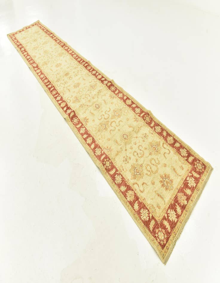 Detail image of  3' 1 x 16' 3  Hand Knotted Peshawar Ziegler Runner Rug