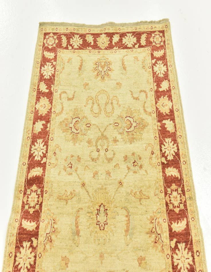 Detail image of  3' 1 x 16' 3  Hand Knotted Peshawar Ziegler Runner Rug