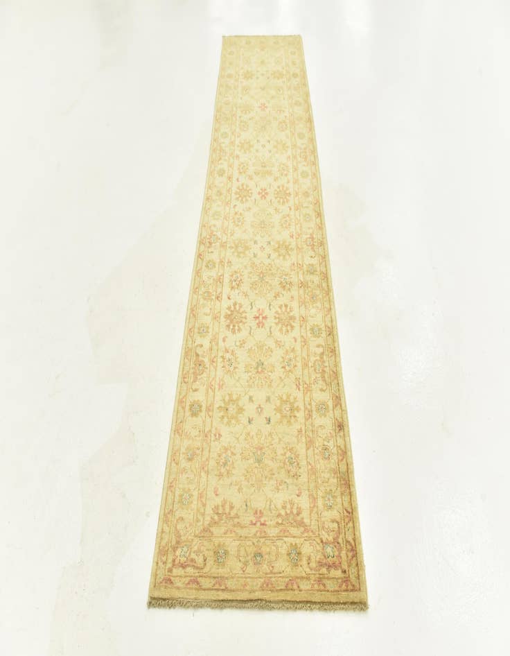 Detail image of  2' 6 x 9' 10  Hand Knotted Peshawar Ziegler Runner Rug