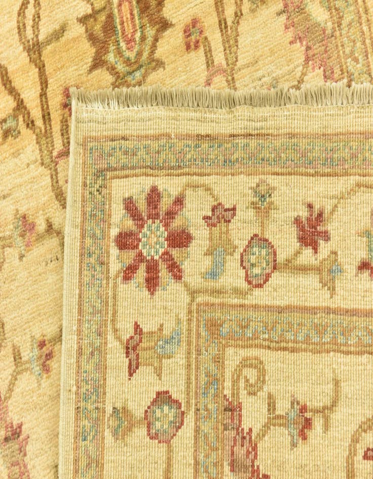Detail image of  3' x 9' 5  Hand Knotted Peshawar Ziegler Runner Rug