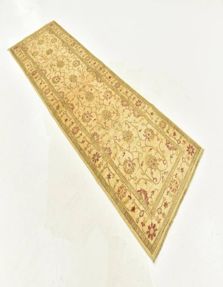 Detail image of  3' x 9' 5  Hand Knotted Peshawar Ziegler Runner Rug