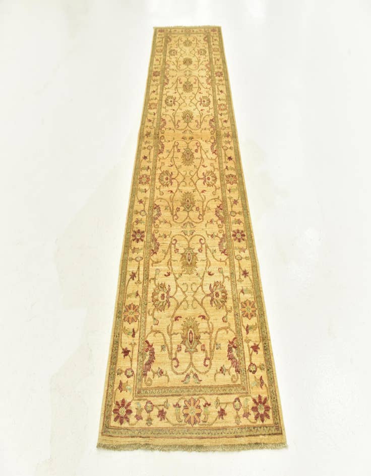 Detail image of  3' x 9' 5  Hand Knotted Peshawar Ziegler Runner Rug