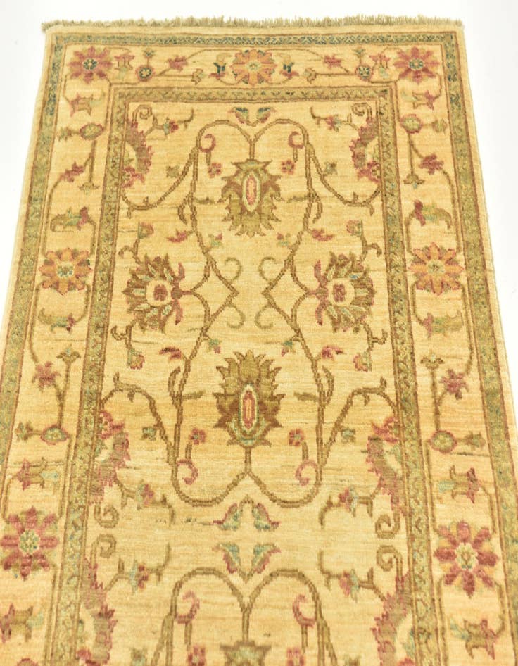 Detail image of  3' x 9' 5  Hand Knotted Peshawar Ziegler Runner Rug