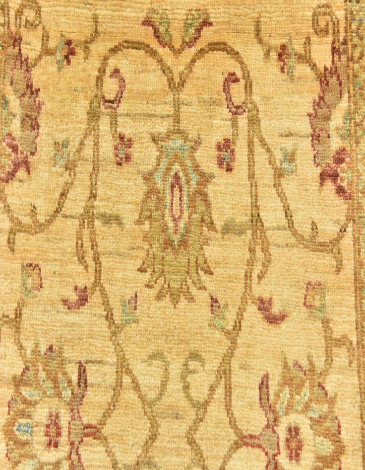 Detail image of  3' x 9' 5  Hand Knotted Peshawar Ziegler Runner Rug