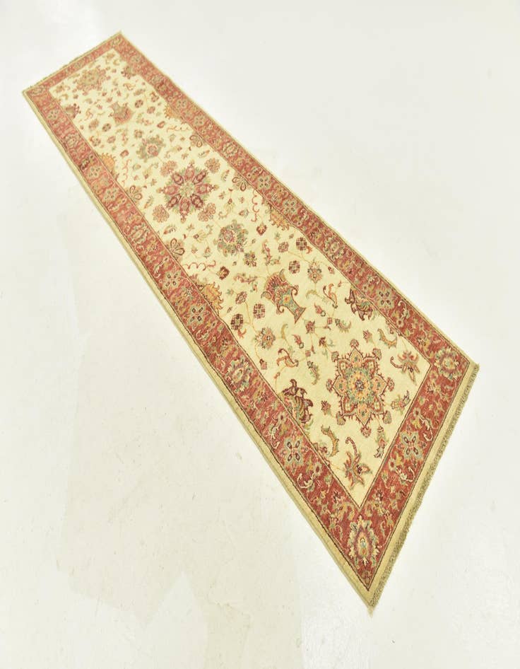 Detail image of  2' 8 x 9' 9  Hand Knotted Peshawar Ziegler Runner Rug