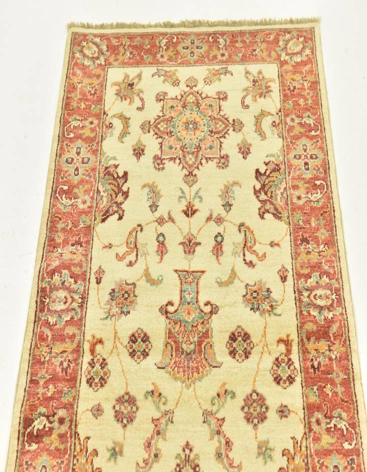 Detail image of  2' 8 x 9' 9  Hand Knotted Peshawar Ziegler Runner Rug