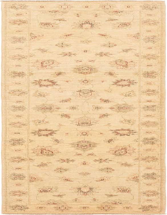 A 10 ft ivory runner rug with a traditional botanical and floral pattern in muted reds and greens, ideal for a hallway.