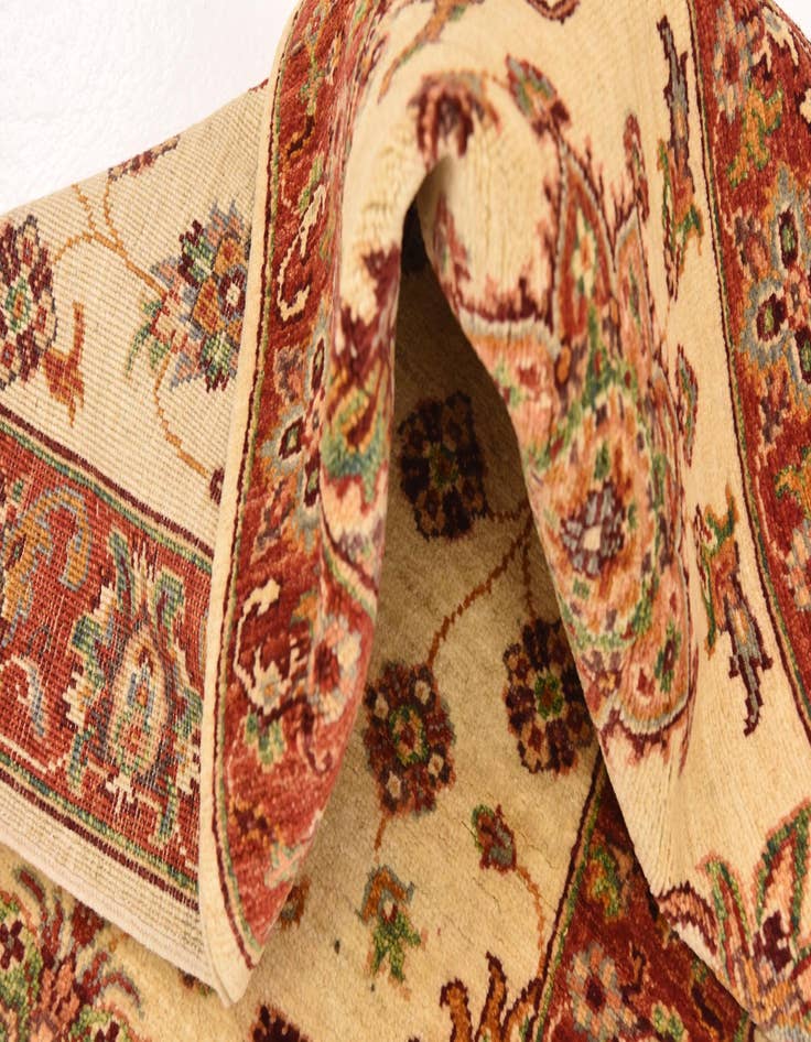 Detail image of  2' 8 x 9' 10  Hand Knotted Peshawar Ziegler Runner Rug