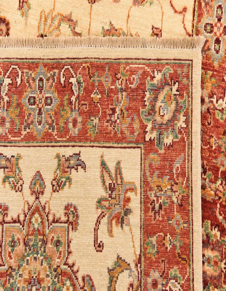 Detail image of  2' 8 x 9' 10  Hand Knotted Peshawar Ziegler Runner Rug