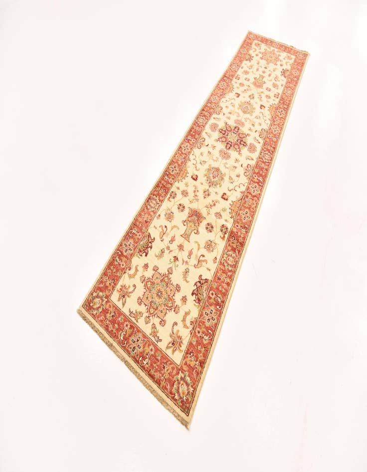 Detail image of  2' 8 x 9' 10  Hand Knotted Peshawar Ziegler Runner Rug