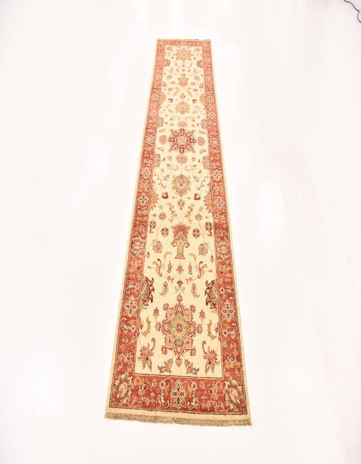 Detail image of  2' 8 x 9' 10  Hand Knotted Peshawar Ziegler Runner Rug