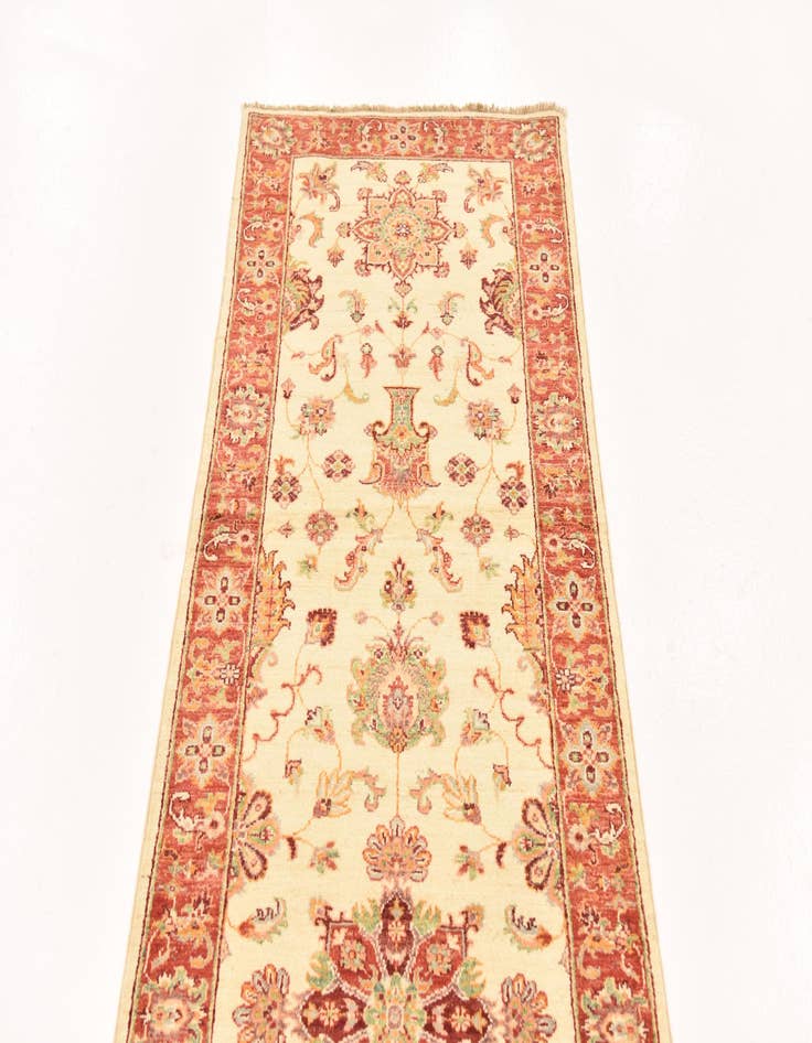 Detail image of  2' 8 x 9' 10  Hand Knotted Peshawar Ziegler Runner Rug