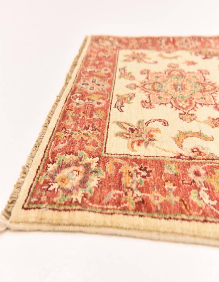 Detail image of  2' 8 x 9' 10  Hand Knotted Peshawar Ziegler Runner Rug