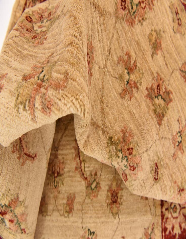 Detail image of  4' x 16' 8  Hand Knotted Peshawar Ziegler Runner Rug