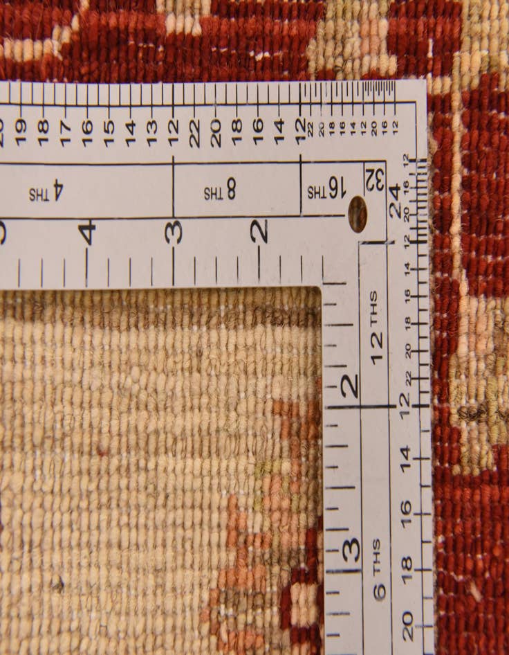 Detail image of  4' x 16' 8  Hand Knotted Peshawar Ziegler Runner Rug