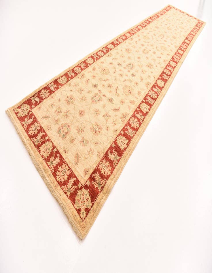 Detail image of  4' x 16' 8  Hand Knotted Peshawar Ziegler Runner Rug