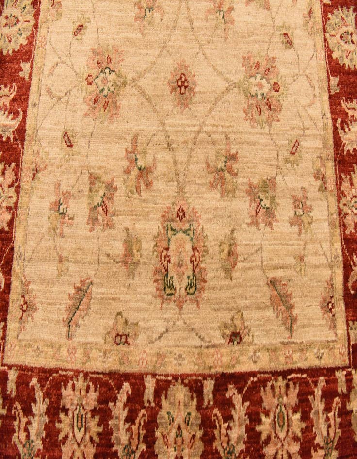 Detail image of  4' x 16' 8  Hand Knotted Peshawar Ziegler Runner Rug