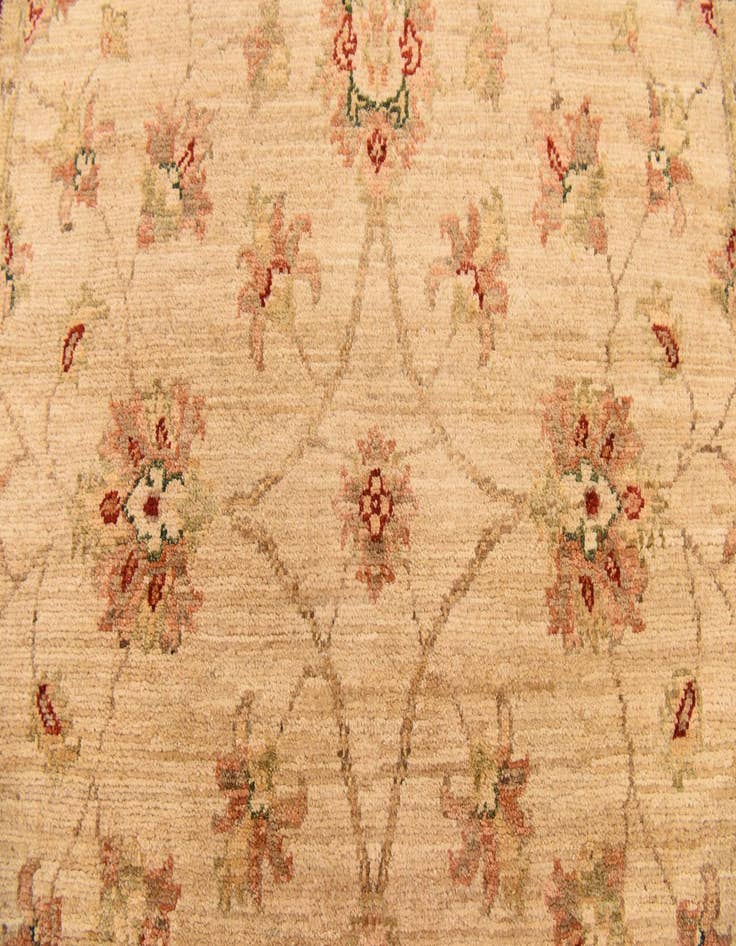 Detail image of  4' x 16' 8  Hand Knotted Peshawar Ziegler Runner Rug