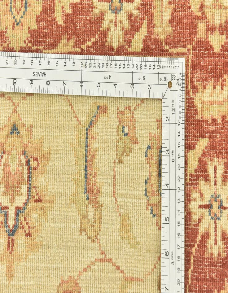 Detail image of  2' 6 x 6' 6  Hand Knotted Peshawar Ziegler Runner Rug