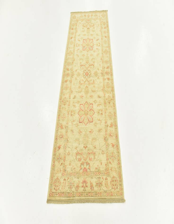 Detail image of  2' 6 x 6' 4  Hand Knotted Peshawar Ziegler Runner Rug