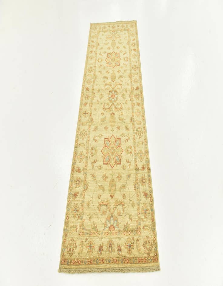 Detail image of  2' 6 x 6' 8  Hand Knotted Peshawar Ziegler Runner Rug