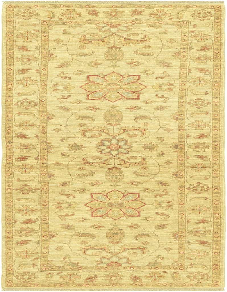 A 6 ft runner rug with an ivory and cream background, featuring an ornate botanical and floral pattern in muted reds, greens, and browns, perfect for a hallway or kitchen.