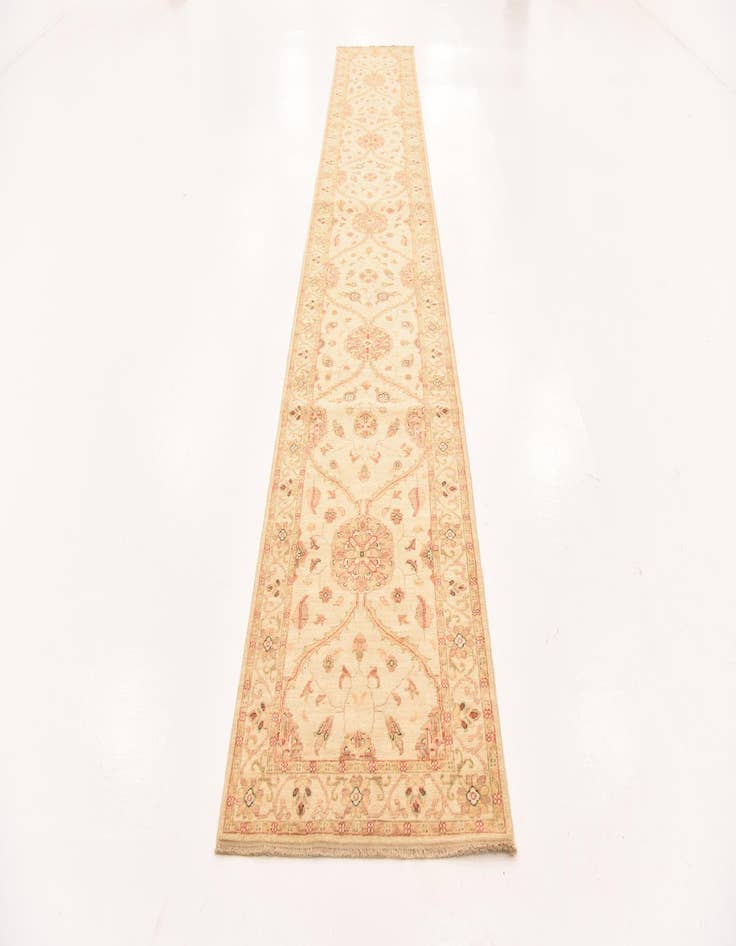 Detail image of  2' 7 x 16' 7  Hand Knotted Peshawar Ziegler Runner Rug