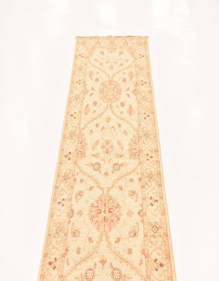 Detail image of  2' 7 x 16' 7  Hand Knotted Peshawar Ziegler Runner Rug