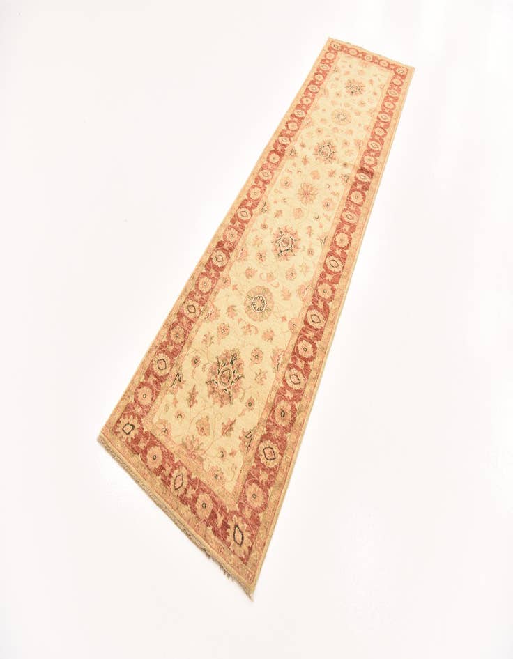 Detail image of  2' 7 x 9' 6  Hand Knotted Peshawar Ziegler Runner Rug