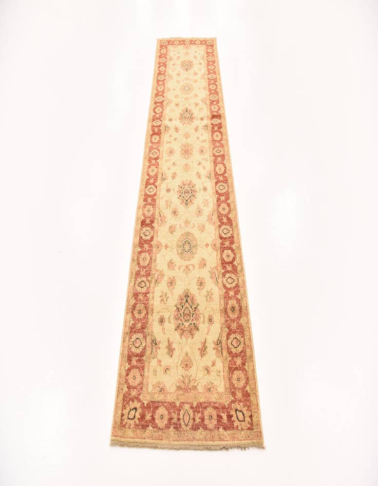 Detail image of  2' 7 x 9' 6  Hand Knotted Peshawar Ziegler Runner Rug